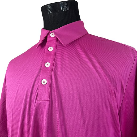 adidas Other - Adidas | Men's Climalite Pink Striped Short Sleeve Polo Shirt Medium